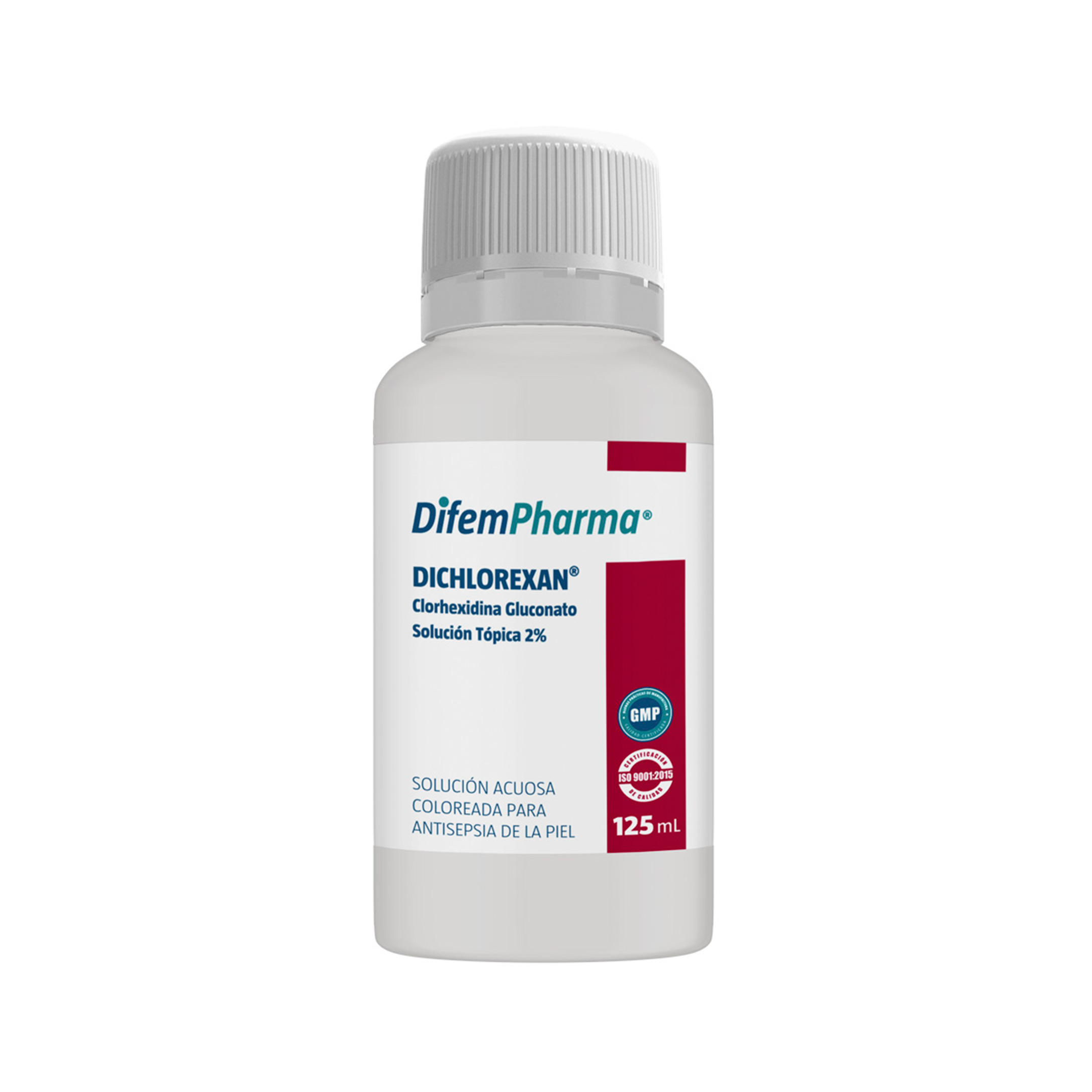 Dichlorexan Solución Coloreada 2% es un potente antiséptico de alta acción antimicrobiana. Formulado con colorantes naturales. Libre de alcohol e hipoalergénico.