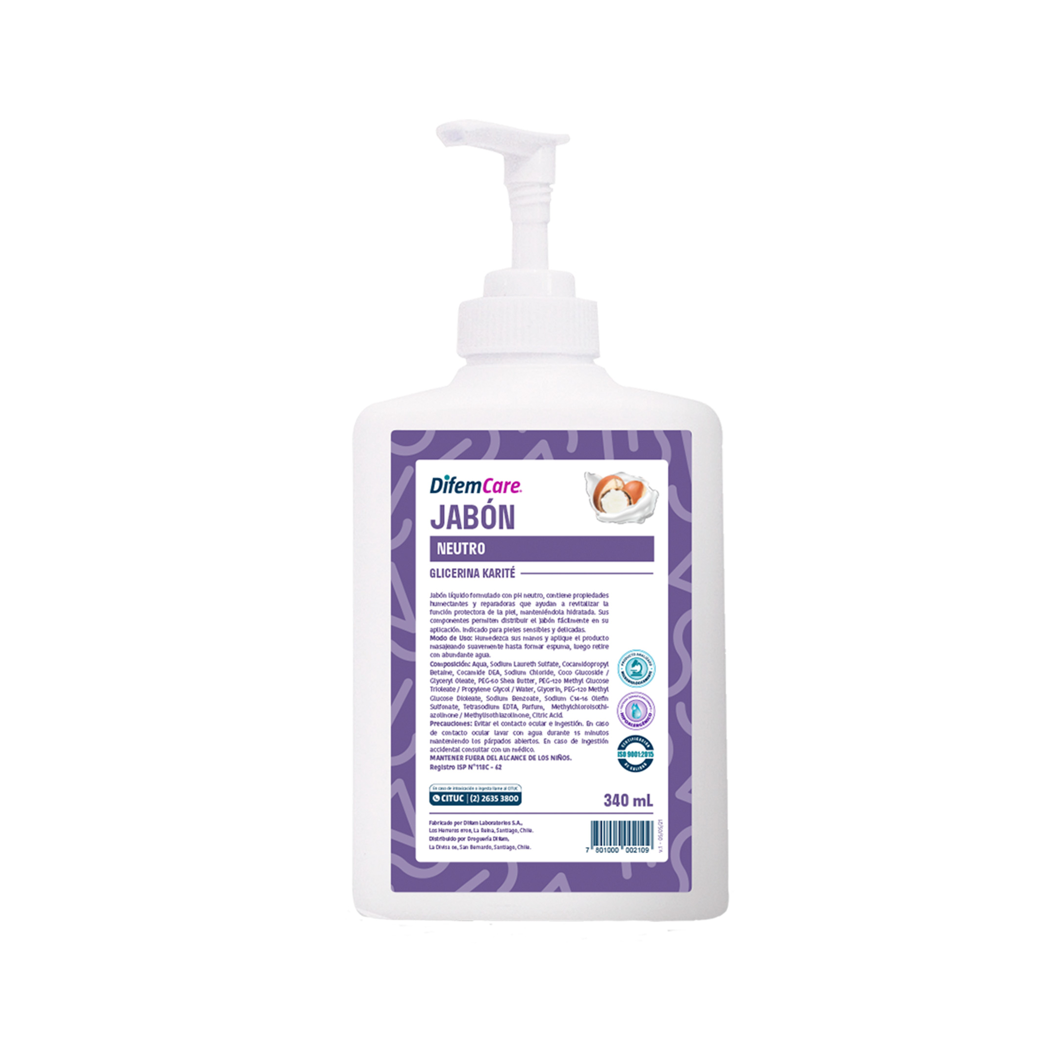 Jabón líquido con pH neutro. Posee propiedades humectantes y reparadoras que ayudan a revitalizar la función protectora de la piel, mateniéndola hidratada. Indicado para pieles sensibles y delicadas.